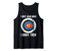 I Don't Wear Bows I Shoot Them Archery Target Bowman Archer Tank Top