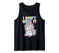 I Don't Wike It - Upset Unicorn Cute Quote Tank Top