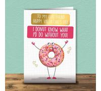 I Donut Know What I'd Do Without You! - Valentine's Card For Girlfriend