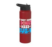 I Donut Need Sugar Funny Diabetic Diabetes Awareness Stainless Steel Insulated Water Bottle