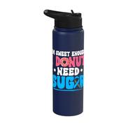 I Donut Need Sugar Funny Diabetic Diabetes Awareness Stainless Steel Insulated Water Bottle