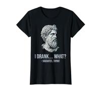 I Drank What - Socrates, 399BC Value Graphic T-Shirt, Women, Black, XL