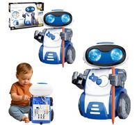 i-Draw Robot, I Draw Robot, DIY Disassembly and Assembly Programming Robots, Glow and Move Smart Robots, with Led Light and Sound, for 3 4 5 6 7 8 Year Old Boys Girls Birthday Party (#2pcs)