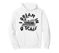 I Dream In O Scale Vintage Steam Train Railroad Pullover Hoodie
