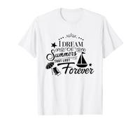 I Dream of Summers that Last Forever Cute Vacation Beach Value Graphic T-Shirt