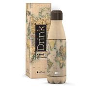 I-Drink OLD MAP Stainless Steel Thermal Water Bottle 12h Hot - 24h Cold