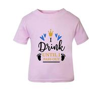 I Drink Until I Pass Out (Style Two) [BBY4] Short Sleeve Cotton Toddler t Shirt, 1-2 Years, Pastel Pink