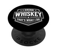 I Drink Whiskey That's What I Do Vintage Bourbon Scotch Fan PopSockets Adhesive PopGrip