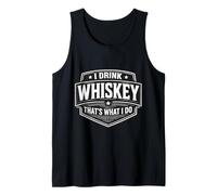 I Drink Whiskey That's What I Do Vintage Bourbon Scotch Fan Tank Top