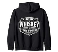 I Drink Whiskey That's What I Do Vintage Bourbon Scotch Fan Zip Hoodie