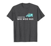 I Drive The Wee Woo Bus EMT Paramedic Ambulance Humor T-Shirt, Men, Dark Heather Grey, XX-Large