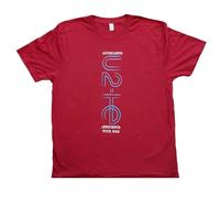 I E 2018 Tour Dates Back Print Cotton T-Shirt U2 Maroon M