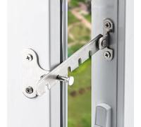 I-EASYDWW Window Restrictor Latch, 4 Pack, Window Wind Hook, Adjustable Window Safety Locks, Childproof Restrictor Safety Locks, Stainless Steel, Suitable for Various Doors and Windows, 5 Slots