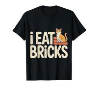 I Eat Bricks Absurd Meme Construction Joke ||- Value Graphic T-Shirt, Men, Black, M