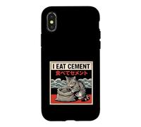I Eat Cement Funny Cat Meme Internet Memes Funny Memes Gen-Z Case for iPhone X/XS