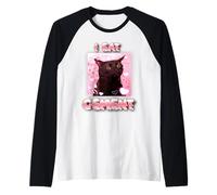 I Eat Cement Funny Cat Meme Internet Memes Humorous Joke Pun Raglan Baseball Tee