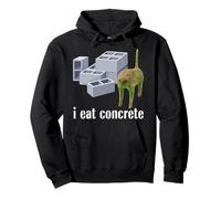 I Eat Concrete Meme Cat Meme Funny Memes Internet Memes GenZ Pullover Hoodie