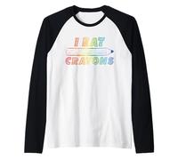I Eat Crayons Funny Kids Coloring Artists Raglan Baseball Tee