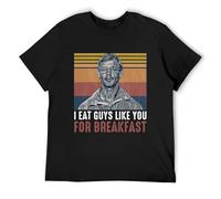 I Eat Guys Like You Breakfast Halloween Mens T-Shirt Fashion Casual Unisex Black Tee M