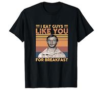 I Eat Guys Like You for Breakfast Retro Vintage T-Shirt, Jeffrey Dahmer Shirt, Retro Gift Tee for You and Your Friends Black