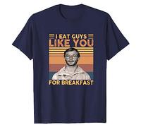 I Eat Guys Like You for Breakfast Retro Vintage T-Shirt, Jeffrey Dahmer Shirt, Retro Gift Tee for You and Your Friends Navy Blue