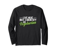 I Eat Meat Identify as Vegetarian Funny Long Sleeve T-Shirt