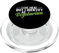 I Eat Meat Identify as Vegetarian Funny PopSockets PopGrip for MagSafe