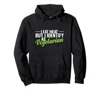 I Eat Meat Identify as Vegetarian Funny Pullover Hoodie