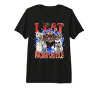 I Eat Microplastics Cat Japanese Funny Cute Meme Premium T-Shirt