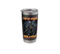 I Eat My Cereal with A Fork Cringe Skeleton Stainless Steel Insulated Tumbler