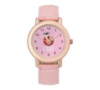 I Eat Peach Fashion Women's Watch Easy Reader Novelty Slim Quartz Casual Dress Wrist Watches