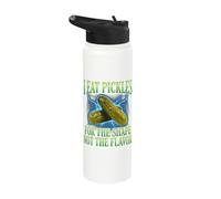 I Eat Pickles for The Shape Not The Flavor Stainless Steel Insulated Water Bottle