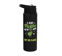 I Eat Pickles for The Shape Not The Flavor Stainless Steel Insulated Water Bottle