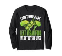 I Eat Plant Food I Have More Lives Than A Video Game Long Sleeve T-Shirt