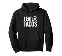 I Eat Tacos - Mexican Pride Taco Lovers Minimal Food Tee Pullover Hoodie