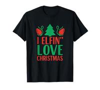 I Elfin' Love Christmas Funny Elf Holiday Pun T-Shirt