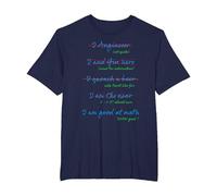 I Engineer - no, I am Good at Mathematics T-Shirt, Men's Big and Tall, Navy Blue, 5X Tall