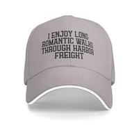 I Enjoy Long Romantic Walks Through Harbor Freight Hat for Men Funny Dad Hats Funny Gifts for Men Gray
