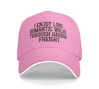 I Enjoy Long Romantic Walks Through Harbor Freight Hat for Men Funny Dad Hats Funny Gifts for Men Pink