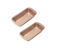 i enjoy + Non-Stick 2lb Loaf Tin 2Pcs,Bread Tins for Baking,900g Carbon Steel Bread Pan for Loaves,Cakes and Bakes,25.2×12.5×5.6cm