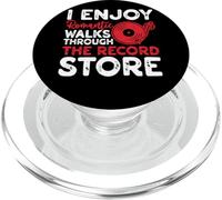 I Enjoy Romantic Walks Through The Record Store PopSockets PopGrip for MagSafe