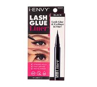 i-ENVY 2 in 1 Lash Glue Liner, Eyelash Adhesive & Eyeliner in One (0.02 Oz), Quick Precise Application, Fast Drying Matte Finish, Strong Hold for Lash Cluster, Strip Lash Extension (Black)
