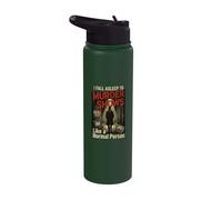 I Fall Asleep to Murder Shows Like Normal Person Crime Show Stainless Steel Insulated Water Bottle