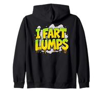 I Fart Lumps Funny Rude Joke Gas Cloud Novelty Zip Hoodie