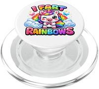 I Fart Rainbows Unicorn Funny Rainbow Kuwaii Cartoon PopSockets PopGrip for MagSafe