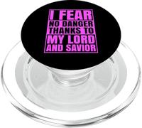 I Fear No Danger Thanks To The Lord Scripture Jesus Bible PopSockets PopGrip for MagSafe