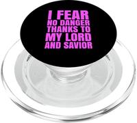 I Fear No Danger Thanks To The Lord Scripture Jesus Bible PopSockets PopGrip for MagSafe