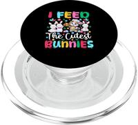 I Feed The Cutest Bunnies Easter Bunnies Lunch Lady Job Team PopSockets PopGrip for MagSafe