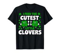 I Feed The Cutest Little Clovers Lunch Lady St Patricks Day T-Shirt