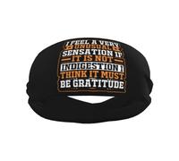 I Feel A Very Unusual Sensation If It Is Not Indigestion I Think It Must Be Gratitude Thanksgiving Unisex Hairband Non-Slip Hair Band Lightweight Sports Headband For Workout Yoga Tennis Cycling